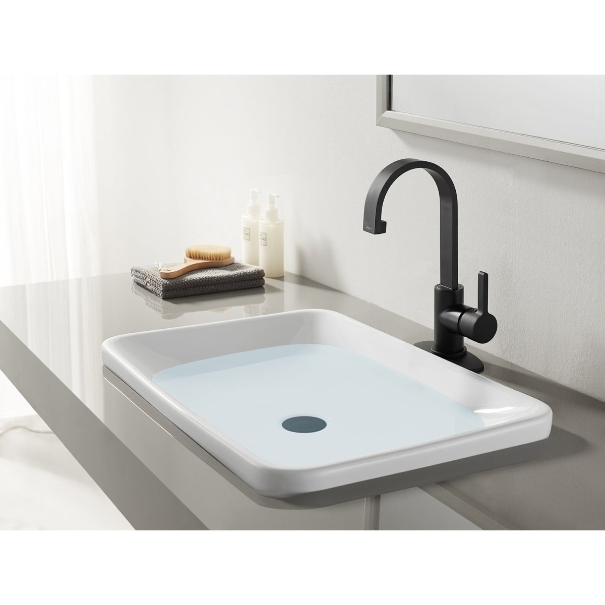 Fauceture Continental Single - Handle Single Hole Deck Mount Bathroom Sink Faucet with Push Pop - up - BUILDMYPLACE