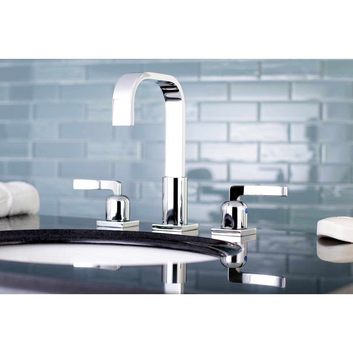 Fauceture Deck Mount 8" Widespread Bathroom Faucet - BUILDMYPLACE