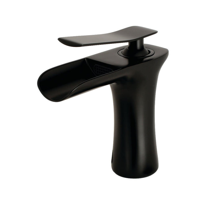 Fauceture Executive Single - Handle Single Hole Deck Mount Bathroom Sink Faucet in Matte Black - BUILDMYPLACE