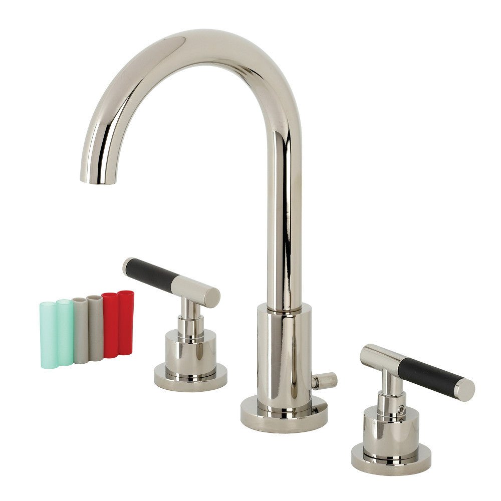 Fauceture Kaiser Widespread Bathroom Faucet W/ Brass Pop Up - BUILDMYPLACE