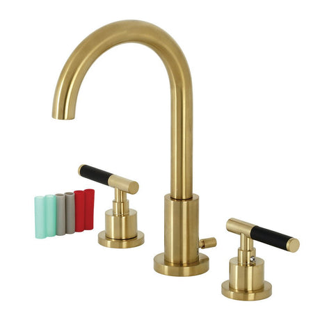 Fauceture Kaiser Widespread Bathroom Faucet W/ Brass Pop Up - BUILDMYPLACE