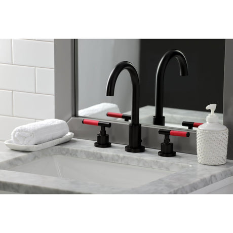 Fauceture Kaiser Widespread Bathroom Faucet W/ Brass Pop Up - BUILDMYPLACE