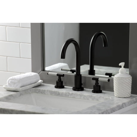 Fauceture Kaiser Widespread Bathroom Faucet W/ Brass Pop Up - BUILDMYPLACE