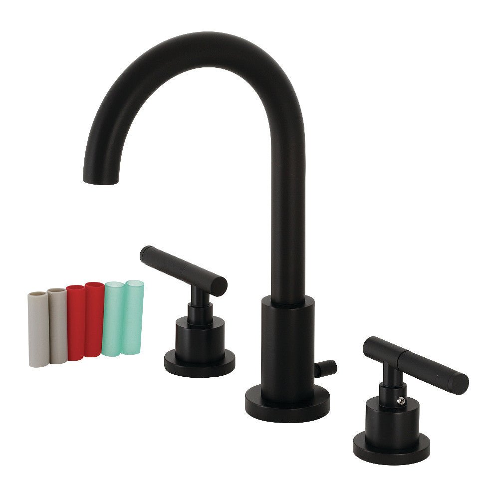 Fauceture Kaiser Widespread Bathroom Faucet W/ Brass Pop Up - BUILDMYPLACE