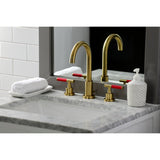 Fauceture Kaiser Widespread Bathroom Faucet W/ Brass Pop Up - BUILDMYPLACE