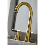 Fauceture Kaiser Widespread Bathroom Faucet W/ Brass Pop Up - BUILDMYPLACE