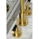 Fauceture Kaiser Widespread Bathroom Faucet W/ Brass Pop Up - BUILDMYPLACE