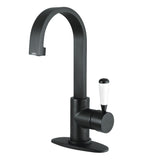 Fauceture Paris Single - Handle Single Hole Deck Mount Bathroom Sink Faucet with Push Pop - up, Deck Plate & Drain - BUILDMYPLACE