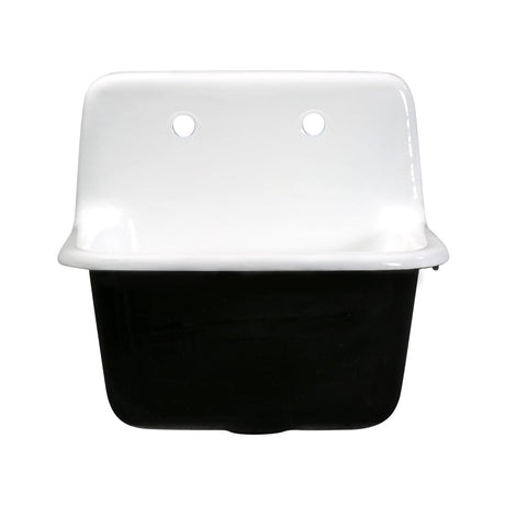 Fauceture Petra Galley 22" Wall Mount Single Bowl Kitchen Sink, White - BUILDMYPLACE