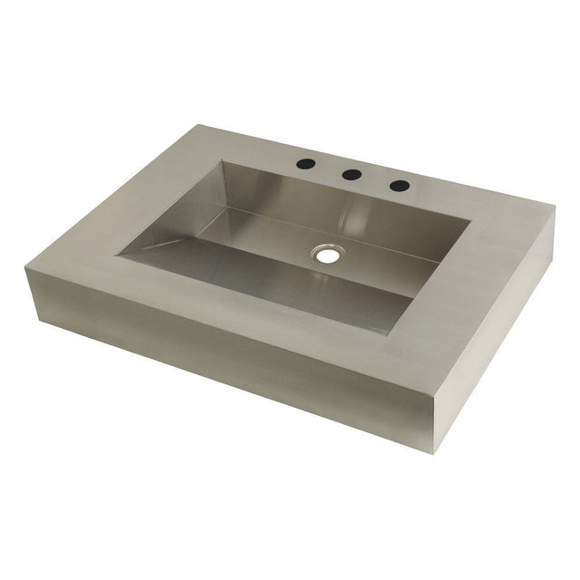 Fauceture Stainless Steel Bathroom Sink, Brushed - BUILDMYPLACE