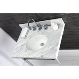 Fauceture Templeton 30" x 22" Carrara Marble Vanity Top with Oval Sink - BUILDMYPLACE