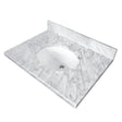 Fauceture Templeton 30" x 22" Carrara Marble Vanity Top with Oval Sink - BUILDMYPLACE