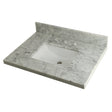 Fauceture Templeton 30" x 22" Carrara Marble Vanity Top with Rectangular Sink - BUILDMYPLACE