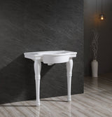 Fauceture Templeton 31" x 22" Ceramic Console Sink, White - BUILDMYPLACE