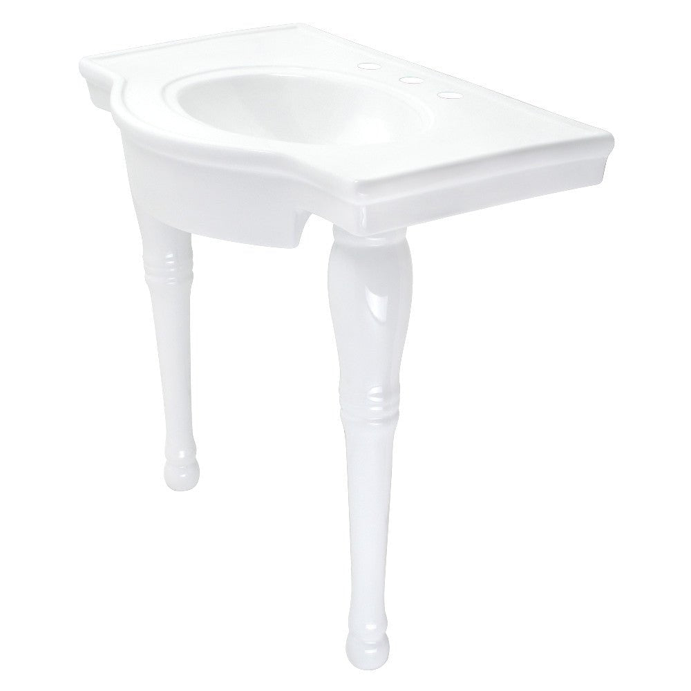 Fauceture Templeton 31" x 22" Ceramic Console Sink, White - BUILDMYPLACE