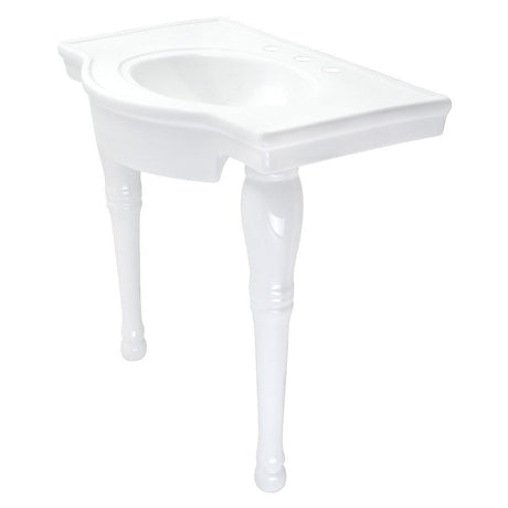 Fauceture Templeton 31" x 22" Ceramic Console Sink, White - BUILDMYPLACE