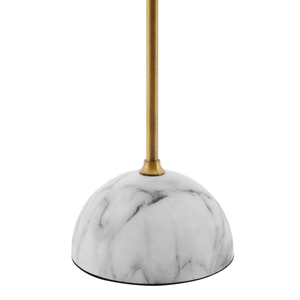 Faux White Salient Brass Marble Table Lamp - Brass Metal Wire Shade - E26 60W Bulb (Not Included) - BUILDMYPLACE