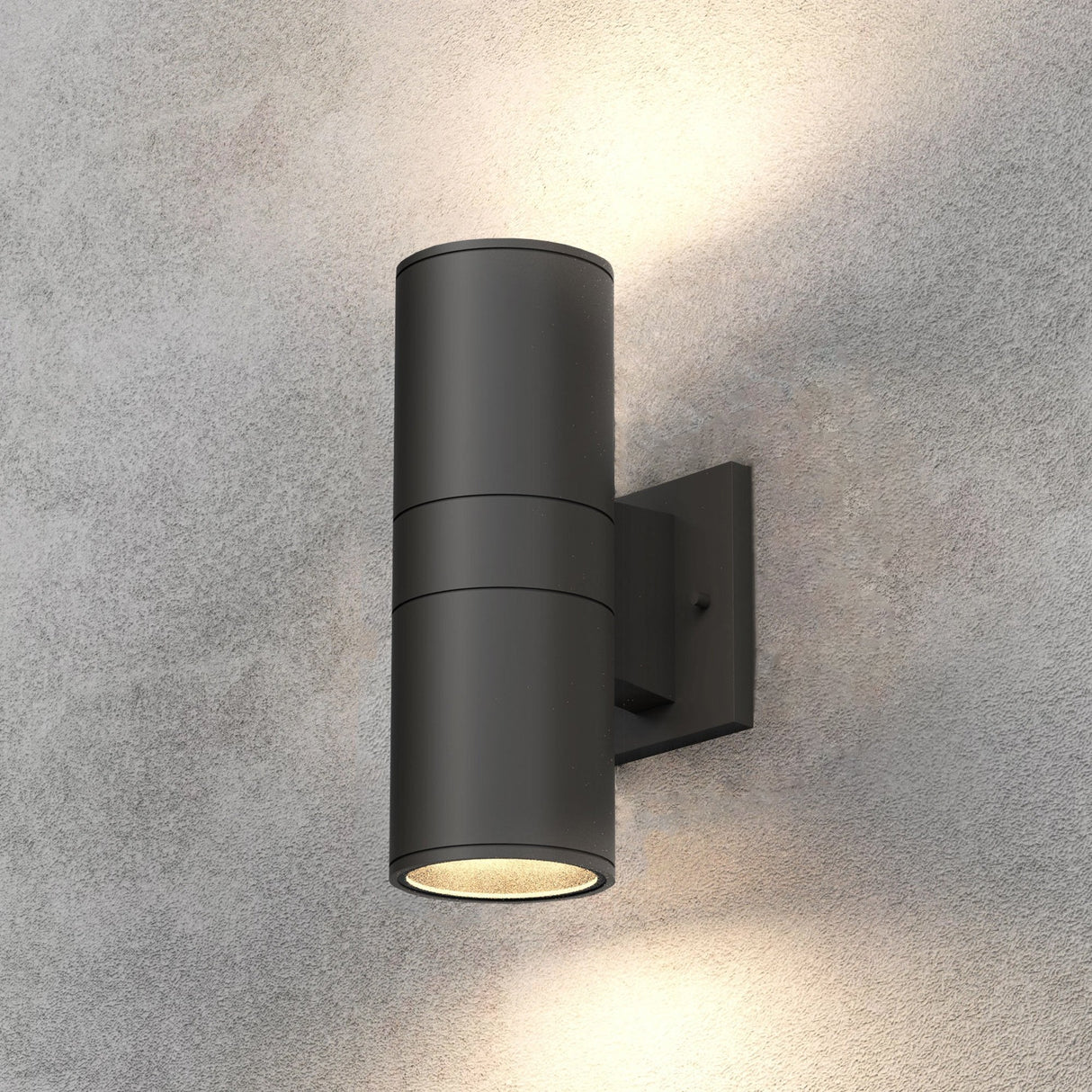 LED Up & Down Lights Outdoor, Cylinder, 12WX2, AC100- 277V, 80-90 Lm/W, IP65, Light Bronze Finish, Double Side