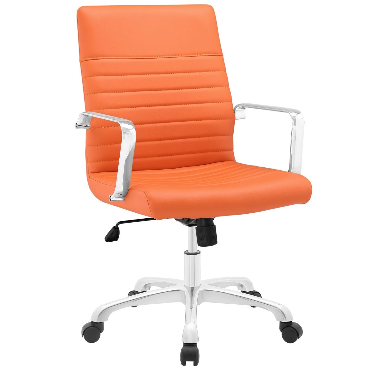 Finesse Mid Back PU Leather Executive Conference Task Chair And Adjustable Swivel Office Chair - BUILDMYPLACE