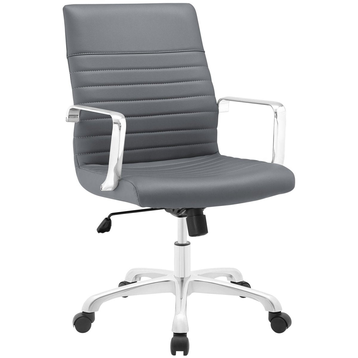 Finesse Mid Back PU Leather Executive Conference Task Chair And Adjustable Swivel Office Chair - BUILDMYPLACE