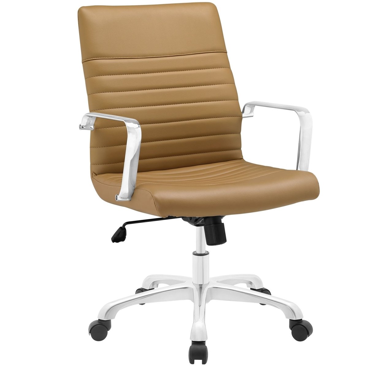 Finesse Mid Back PU Leather Executive Conference Task Chair And Adjustable Swivel Office Chair - BUILDMYPLACE