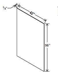 Finished Bead Board Plywood Panel - 42"W x 96''"H x 1/4"D - Aria White Shaker - BUILDMYPLACE