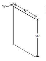 Finished Bead Board Plywood Panel - 96W x 42H x 1/4D - Charleston White - BUILDMYPLACE