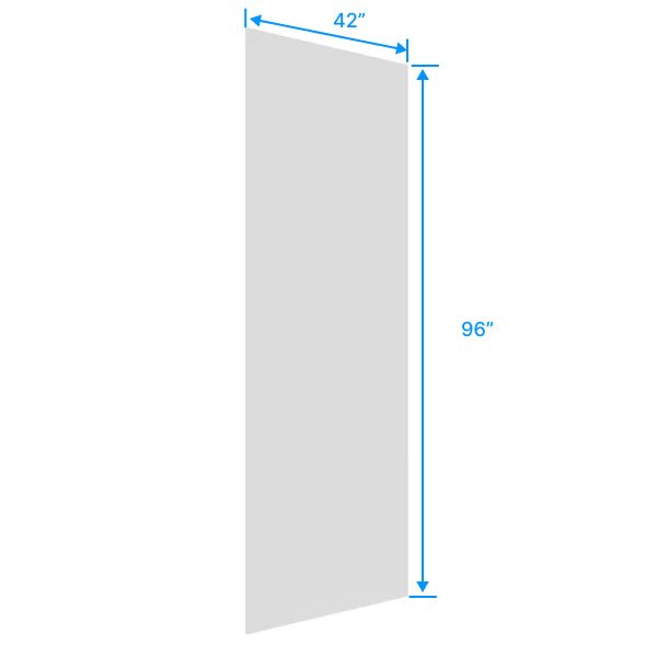 Finished Plywood Panel - 42"W x 96"H x 1/4"D - Aria White Shaker - BUILDMYPLACE