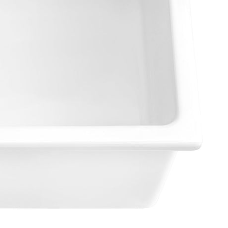 Fireclay Undermount / Drop - in Topmount Kitchen Sink Single Bowl - White - BUILDMYPLACE