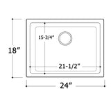 Fireclay Undermount / Drop - in Topmount Kitchen Sink Single Bowl - White - BUILDMYPLACE