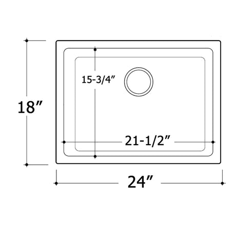 Fireclay Undermount / Drop - in Topmount Kitchen Sink Single Bowl - White - BUILDMYPLACE