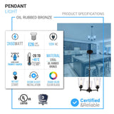 Flared Shape Chandelier Lighting Fixture with Clear Glass Shades, E26 Base, UL Listed for Damp Location, 3 Years Warranty - BUILDMYPLACE