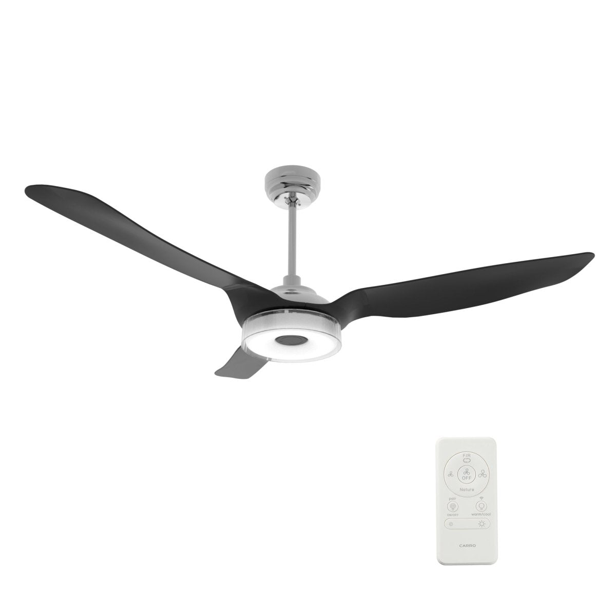 FLETCHER 56 inch 3 - Blade Smart Ceiling Fan with Remote& LED Light - LEDMyPlace