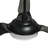 Fletcher 60" In. Black/Black 3 Blade Smart Ceiling Fan with LED Light Kit Works with Led Light Kit & Remote - BUILDMYPLACE