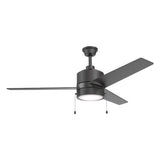 FLINT 52 inch 3 - Blade Ceiling Fan with LED Light and Pull Chain - LEDMyPlace