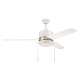 FLINT 52 inch 3 - Blade Ceiling Fan with LED Light and Pull Chain - LEDMyPlace