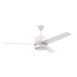 FLINT 52 inch 3 - Blade Ceiling Fan with LED Light and Pull Chain - LEDMyPlace