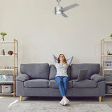 FLINT 52 inch 3 - Blade Ceiling Fan with LED Light and Pull Chain - LEDMyPlace