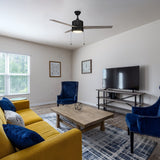 FLINT 52 inch 3 - Blade Ceiling Fan with LED Light and Pull Chain - LEDMyPlace