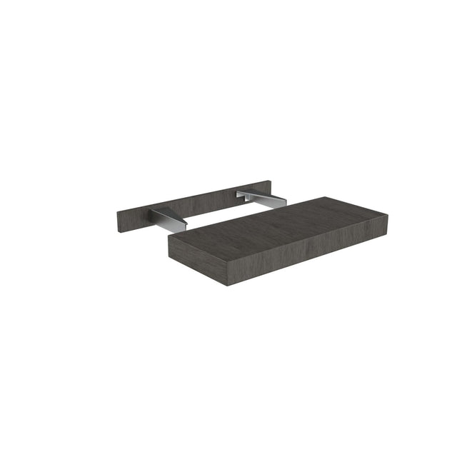 Floating Shelf Cabinet | 24W x 2.5H x 10D | RTA - Luxor Smoky Grey - BUILDMYPLACE