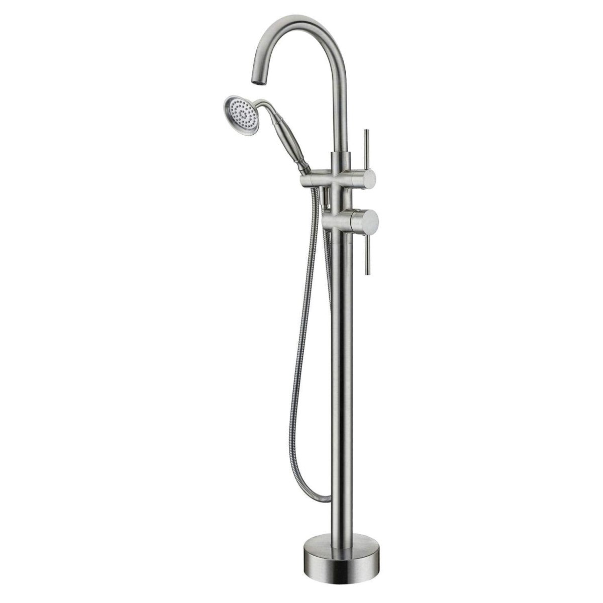 Floor Mount Bathtub Faucet - Freestanding Tub Filler - BUILDMYPLACE