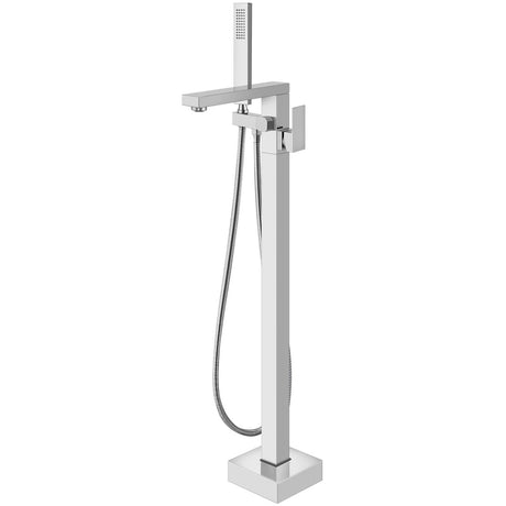 Floor Mounted Freestanding Bathtub Filler and Hand Held Shower - BUILDMYPLACE