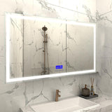Moreno Florence 68''W x 35.5''H LED Bathroom Mirror With Bluetooth, Time & Temperature Display