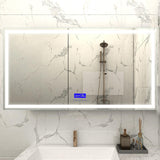 Moreno Florence 68''W x 35.5''H LED Bathroom Mirror With Bluetooth, Time & Temperature Display