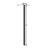 Fluted Tall Filler - 3W x 96H x 3/4D - Charleston White - RTA - BUILDMYPLACE