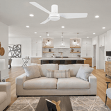 FORMOSA 44 inch 3 - Blade Flush Mount Ceiling Fan with Pull Chain - LEDMyPlace