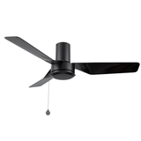 FORMOSA 44 inch 3 - Blade Flush Mount Ceiling Fan with Pull Chain - LEDMyPlace