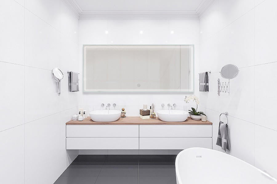Francisco 76" LED Lit Mirror for Vanity with Variant Lighting Options