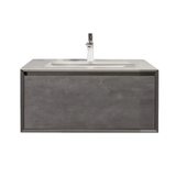 Freda Floating / Wall Mounted Bathroom Vanity With Acrylic Sink - BUILDMYPLACE