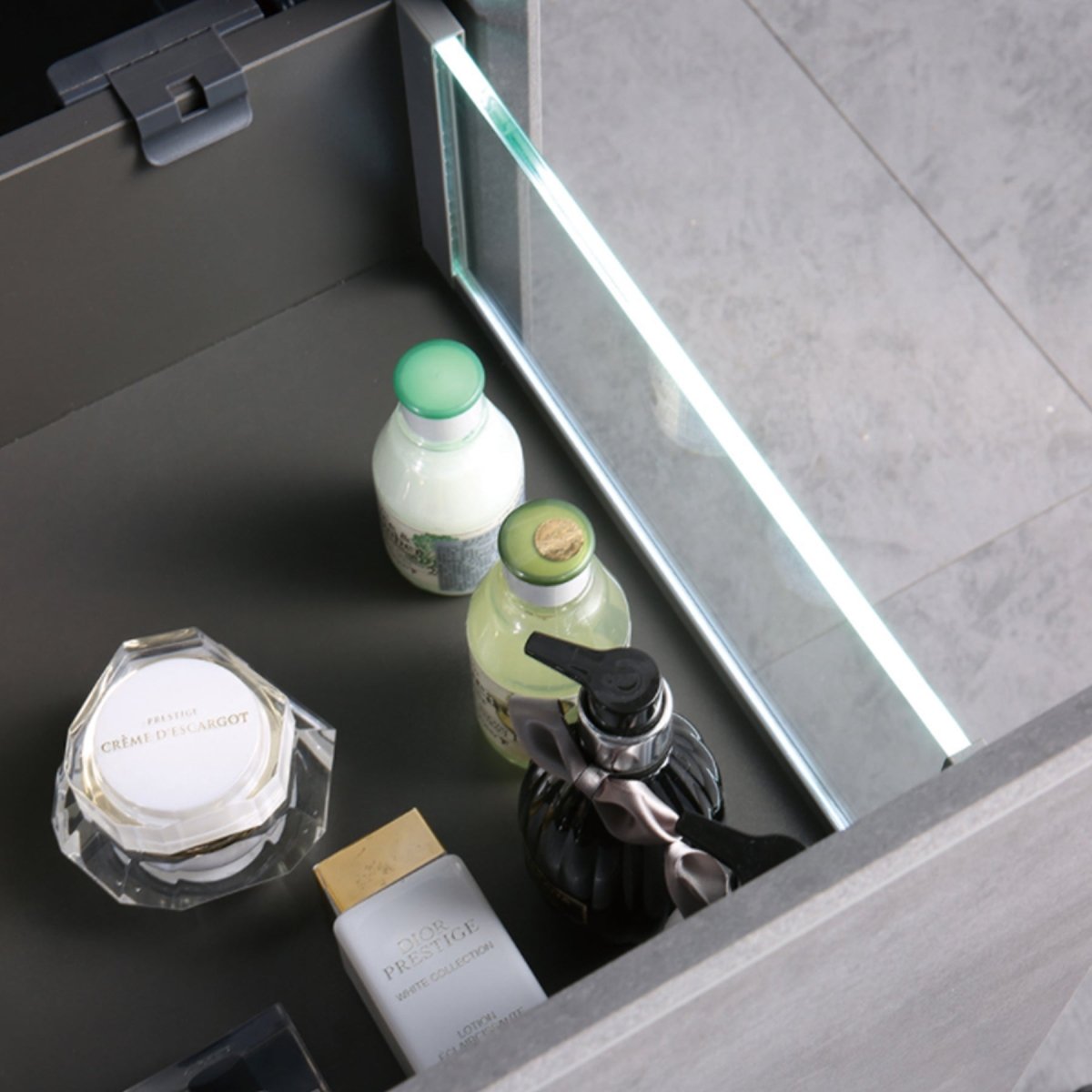 Freda Floating / Wall Mounted Bathroom Vanity With Acrylic Sink - BUILDMYPLACE